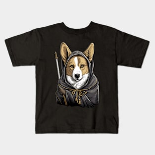 Corgi medieval assassin Kids T-Shirt